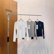 al早秋瑜伽长袖t恤女修身显瘦跑步运动上衣休闲百搭打底衫透气