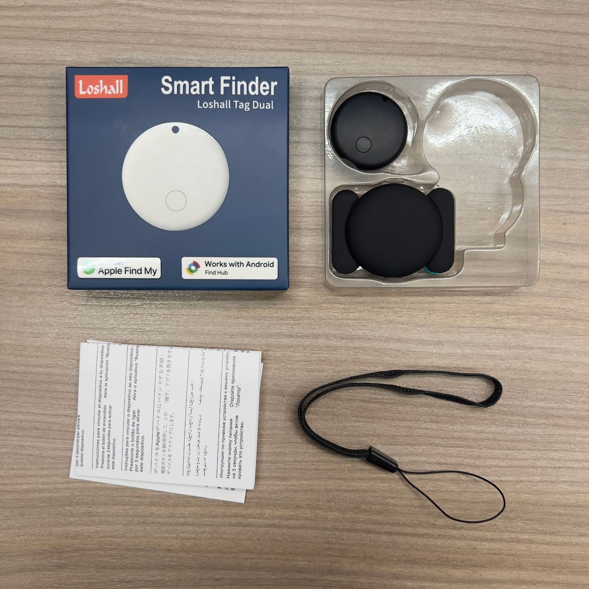 Transfronterizos redondos IOS sistema dual Android encontrar localizador anti-perdida para mascotas clave artículos Bluetooth anti-perdida rastreo