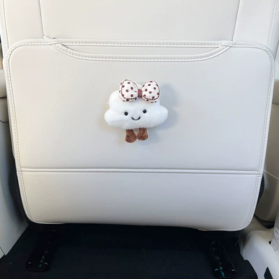 Chair back anti-kick pad rear seat mat for car use - butterfly-cloud-oula-5-rear-seat-anti-kick-pad-1-piece-dawn-white