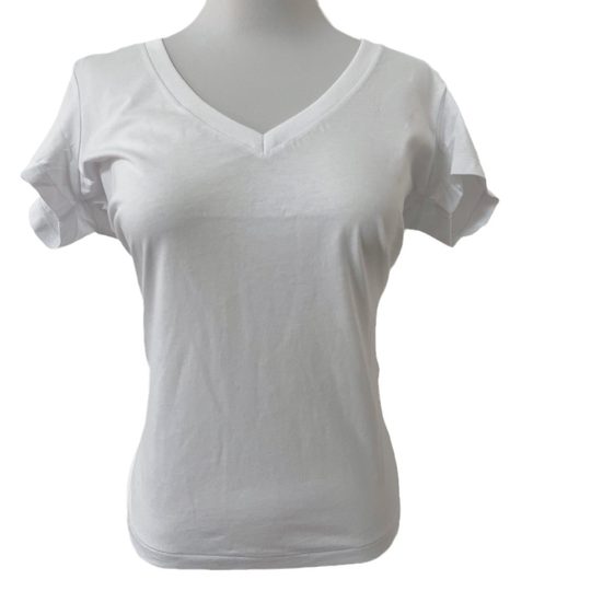 Original ExporT Can Scan The Qr Code 100 CoTTon Embroidered Pony Logo V Neck T-shirT ComforTable Thin BreaThable Simple Top for Women