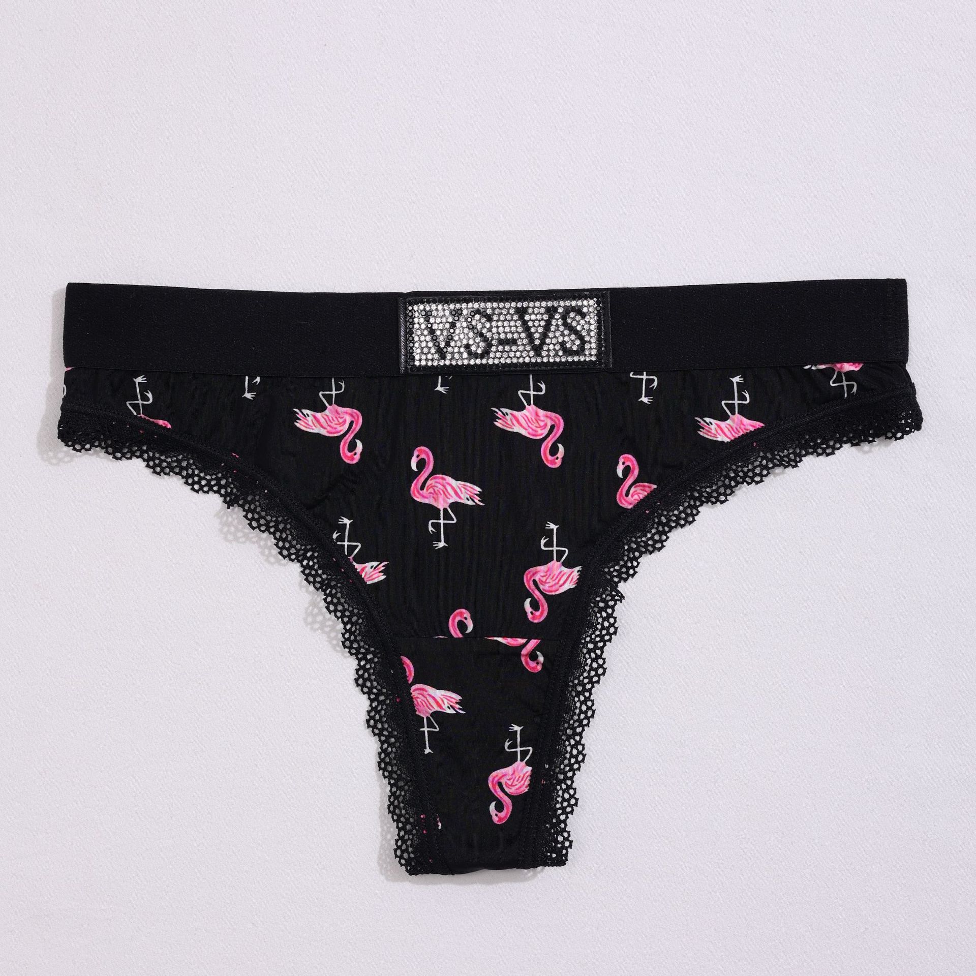 국경 간 여성의 핫 다이아몬드 속옷, 편안한 탄성 프린트 여성의 접합 레이스 팬티 제조 업체 도매