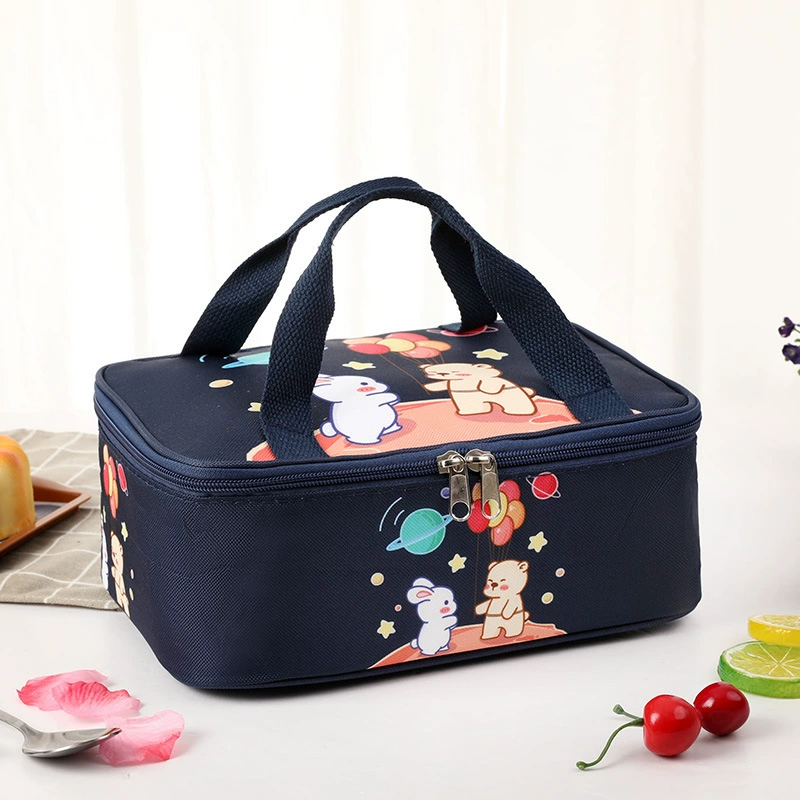Cartoon thermos, rectangular lunch box bag, food bag