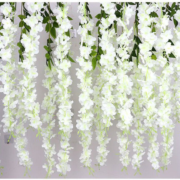 순수한 흰색 잎 6 개