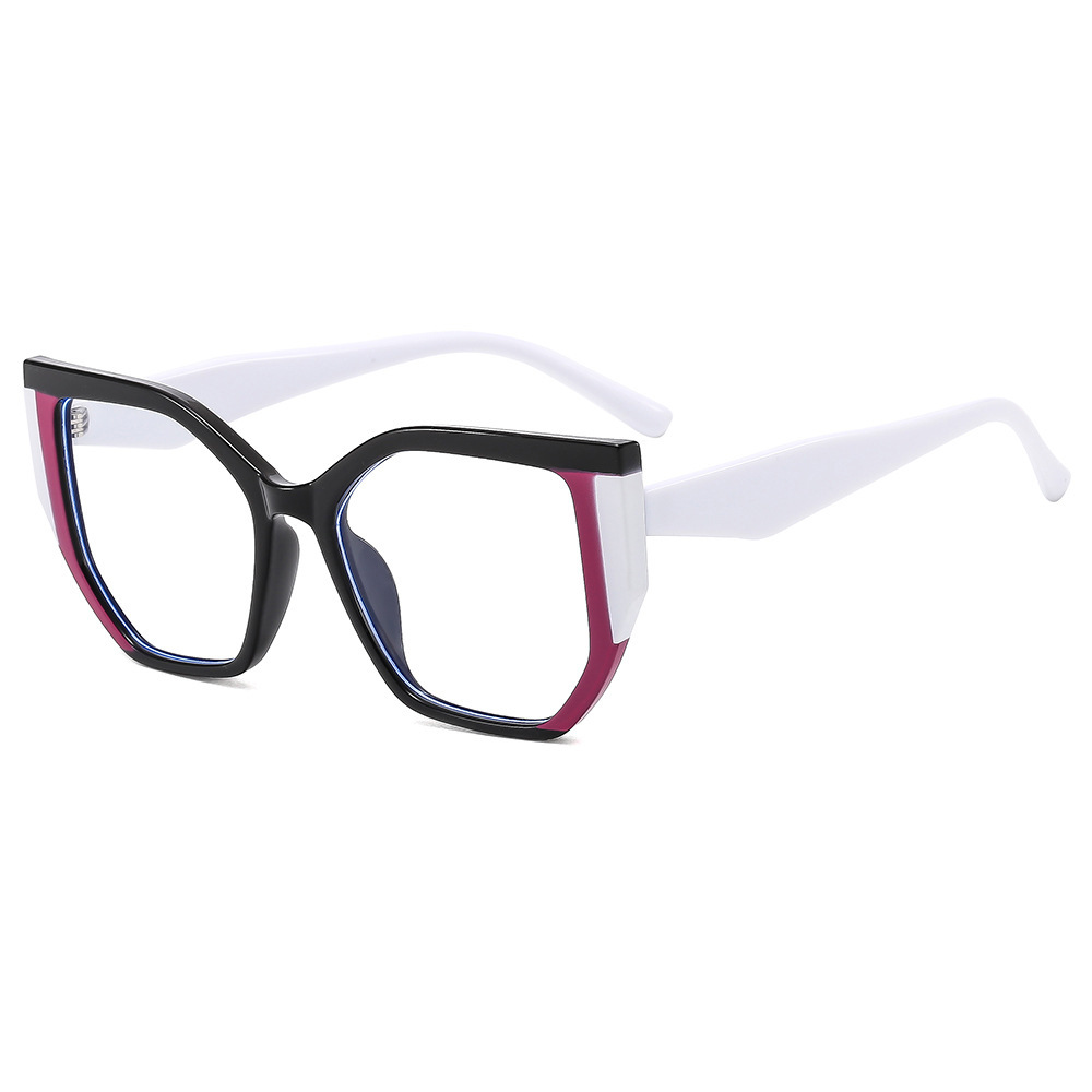 Nuevo estilo transfronterizo europeo y americano TR90 a juego de colores simple y elegante espejo plano anti-luz azul