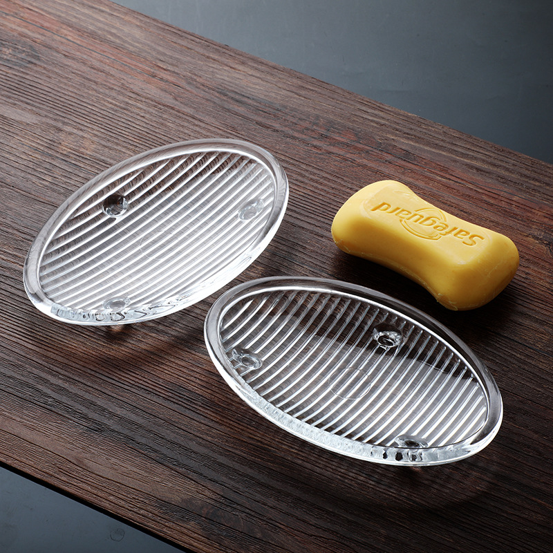 Caja de jabón de vidrio transparente inodoro doméstico plato de jabón hecho a mano creativo Hotel caja de jabón de baño