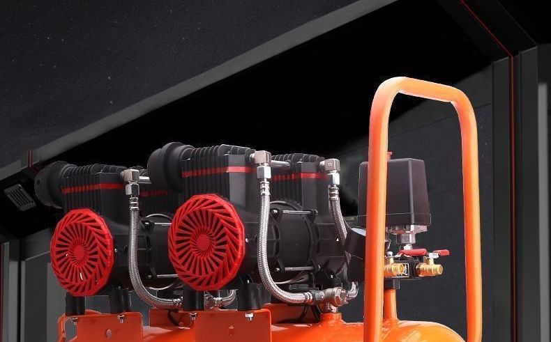 Air Compressor Pump 220V Woodworking Spray Paint Air Pump Oil-Free Silent Small Auto Repair Air Compressor