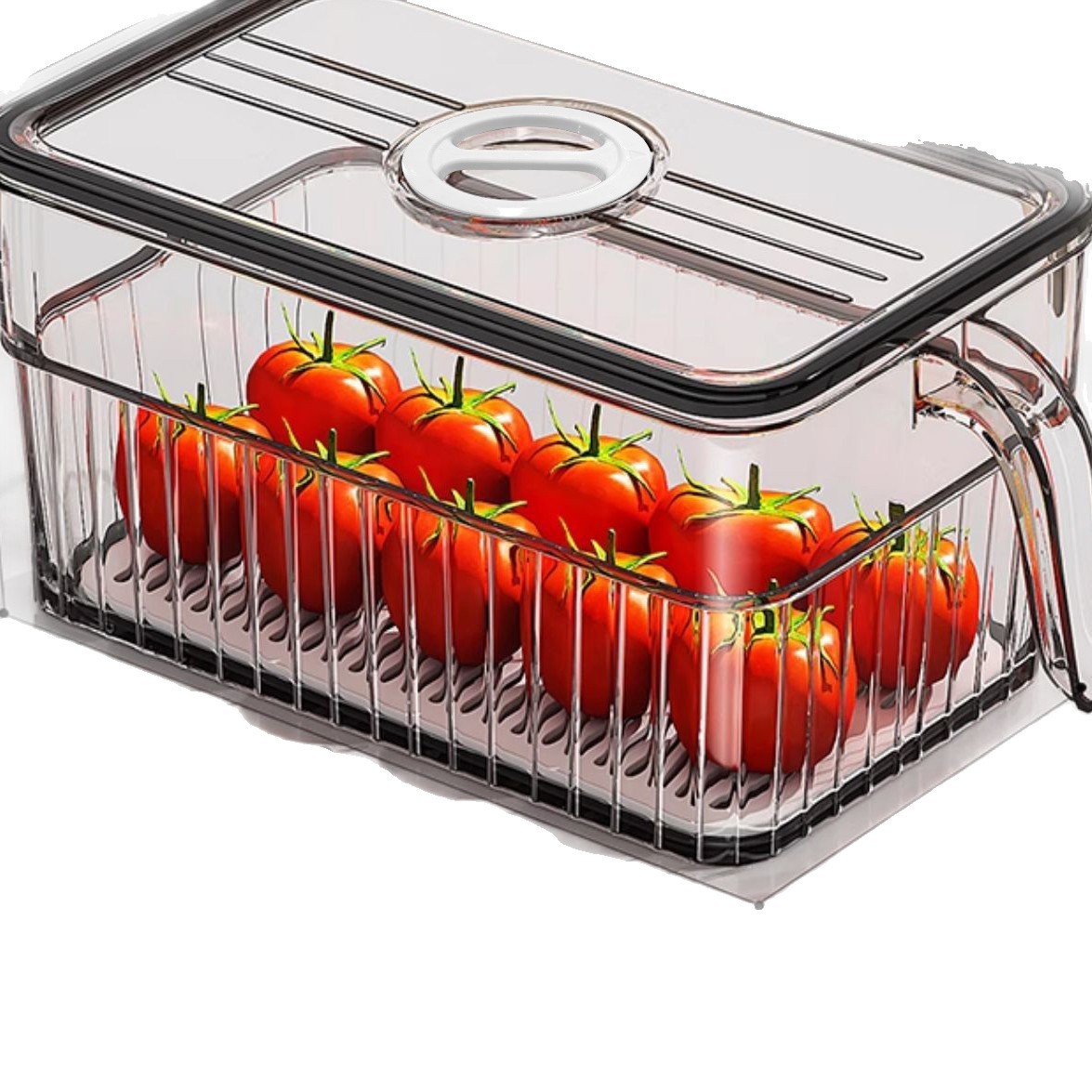 Caja de almacenamiento de refrigeración de grado alimenticio para cocina especial de verduras, frutas y huevos caja de almacenamiento congelado con mango