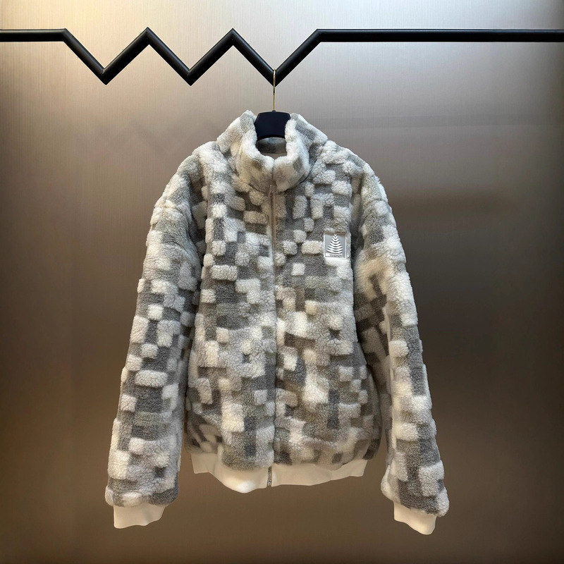 High-Quality Lujia Ski Series Square Color-Blocked Lamb Wool Thickeneded Mosaic Teddy Jackets for Men and Women High-Quality Lujia Ski Series Square Color-Blocked Lamb Wool Thickeneded Mosaic Teddy Jackets for Men and Women