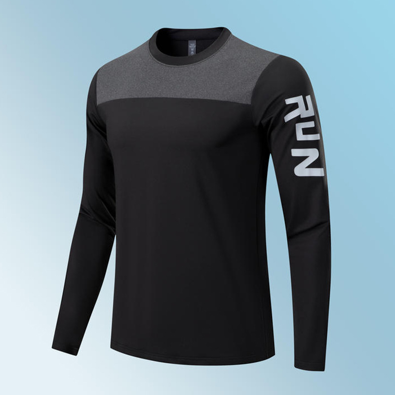 2022 otoño moda suelta deportes manga larga cuello redondo suéter hombres moda suelta casual deportes Top impreso logo image 5