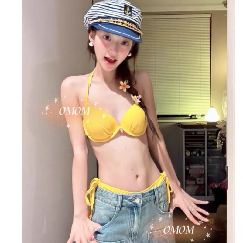 [Taikool] Sexy Little Hands Underwire Push-Up Bikini Swimsuit for Women Slimming Look Sexy Beach Vacation Swimsuit