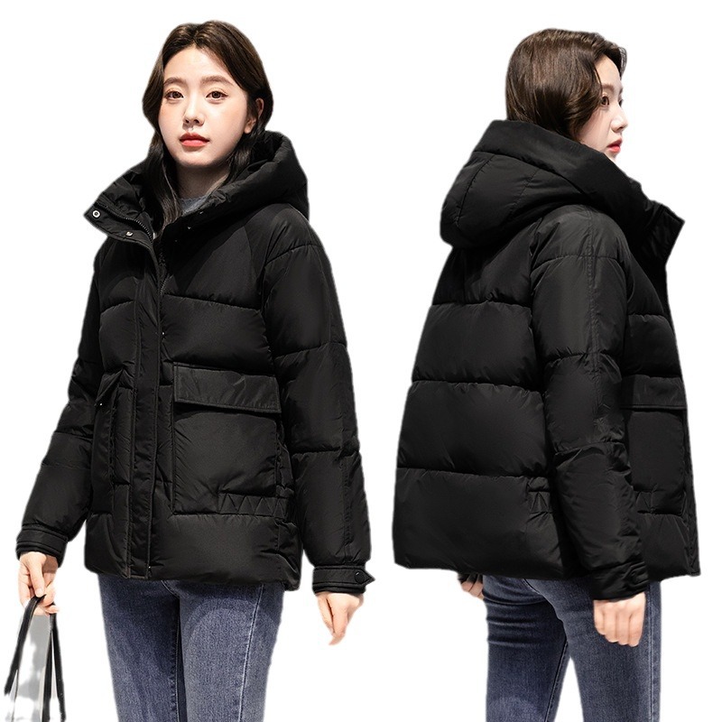 Ropa de invierno de algodón caliente para mujeres 2025 nuevo corto delgado suelto estudiante chaqueta de algodón chaqueta de algodón gruesa