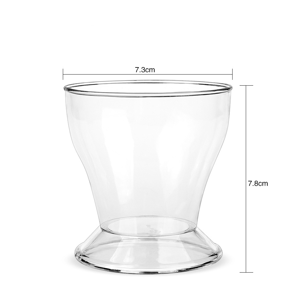 Taza cuadrada puntual Taza redonda Una variedad de tazas de postre Taza de pudín Taza de mousse Plato Cuchara de plástico desechable Amazon