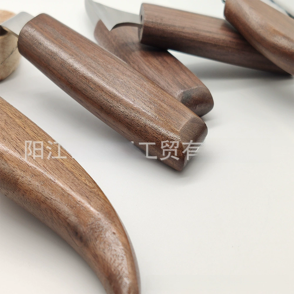 Кросс-бордерный walnut хром -хромированная сталь нож для резьбы, нож для резьбы по дереву, деревянный нож, ложечный нож, набор для резьбы по дереву