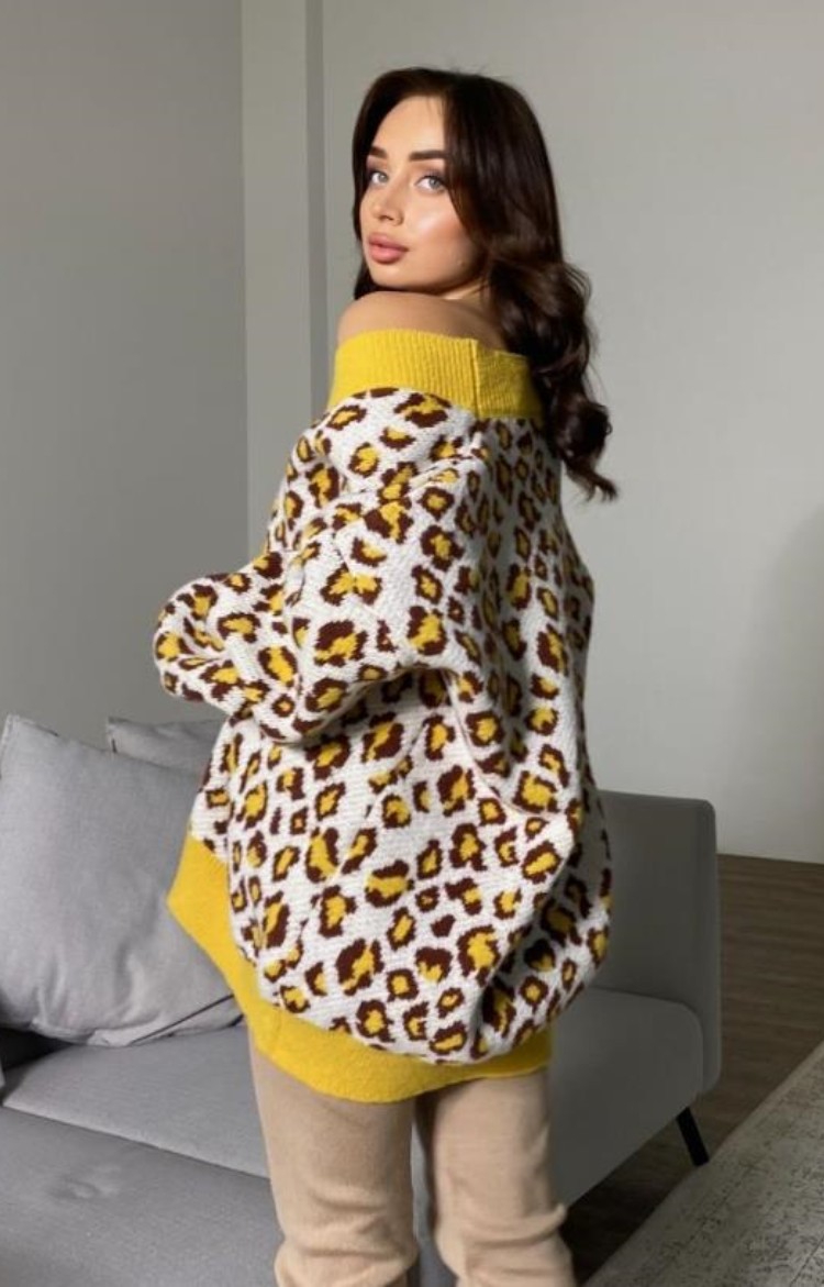 Dámsky sveter 2024, nový, plus size, stredne dlhý, voľný pletený, sveter_voghion.com