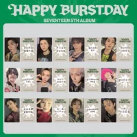Фотокарточки (SEVENTEEN Happy Burstday) — 54×85 мм, 12 шт., двусторонняя глянцевая медная бумага
