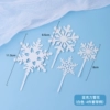 Acrylic, white, with snowflakes