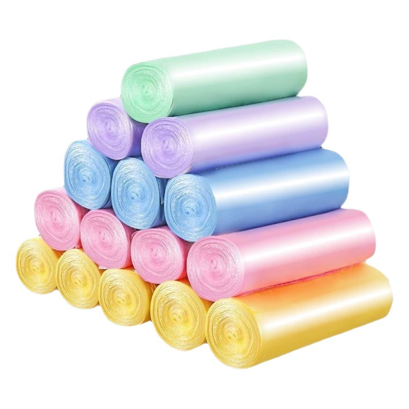 100 шт. 5 рулонов с плоским ртом оптом кухня Бытовая точка качения разрыв плоский рот мешок для мусора классификация пластиковый пакет