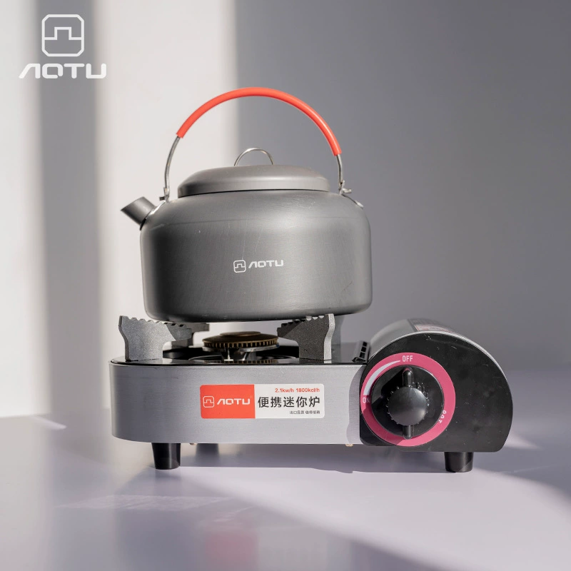 Aotu Портативный Кемпинг Открытый Мини-Карта Плита Карта Магнитный Газовый Бак Барбекю Плита Трансграничная Оптовая