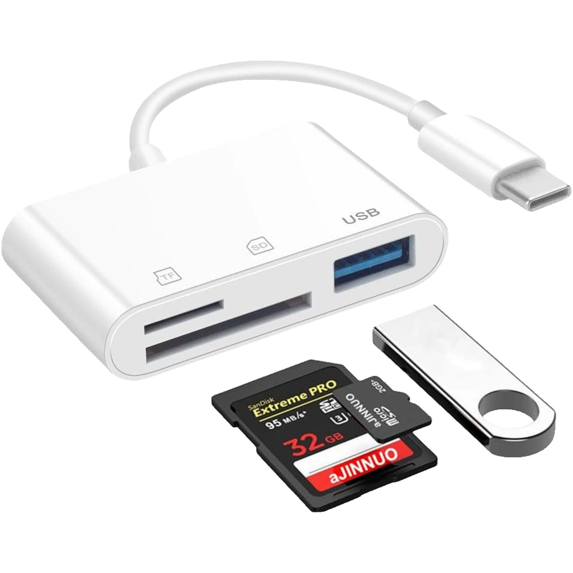 Для Apple телефон/ iPad OTG кардридер 3-в-1 Type-C на USB3.0, кабель для SD/TF карт