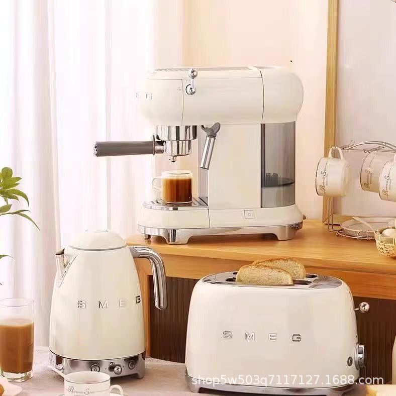 Smeg Ecf01 Coffee Machine Retro Espresso Machine Compact Coffee Machine Small Household Semi-Automatic