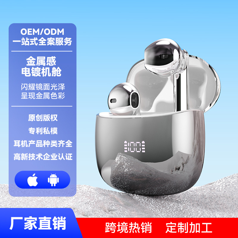 2025 New Bluetooth Headset Long Wear Painless Noise Reduction Headset Wireless Headset Bluetooth Call Listening to Songs Cross-border