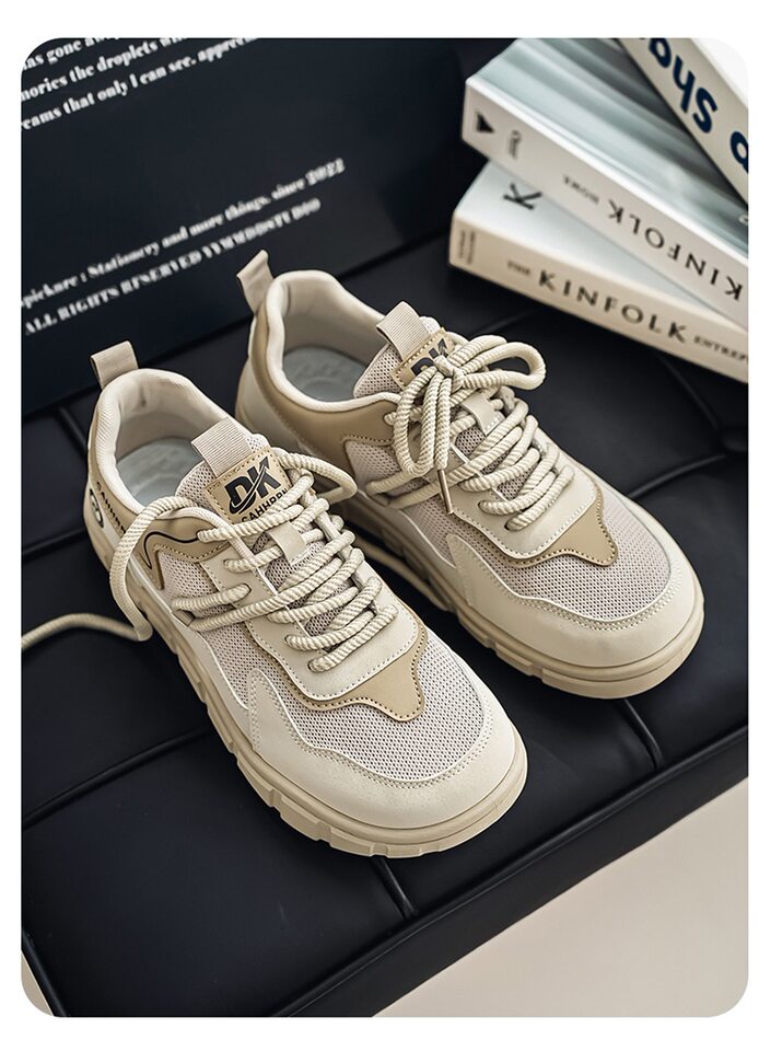 Giày nam mũi rộng thân lưới thoáng khí đế mềm phong cách thể thao casual, gót thấp 1-3 cm — 5019 màu xám, 5019 xám đen, 5019m màu chi tiết 11