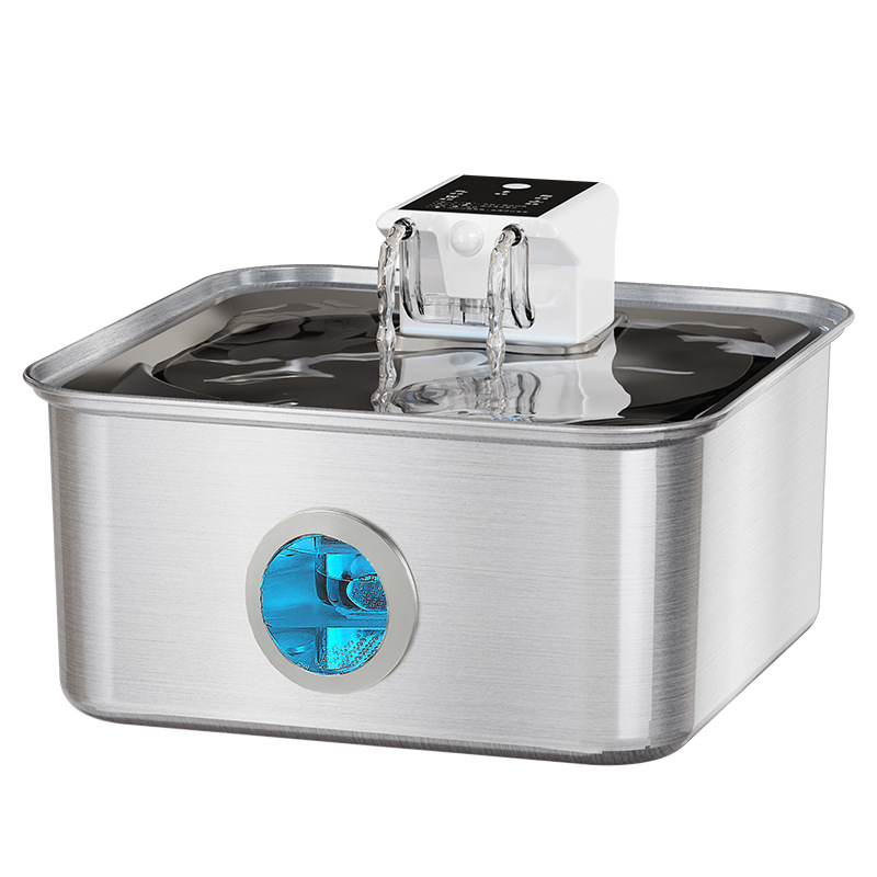 Acero inoxidable recargable agua para mascotas 7L gran capacidad para la circulación de filtración automática de cuenco para gatos fábrica de artículos para gatos image 6