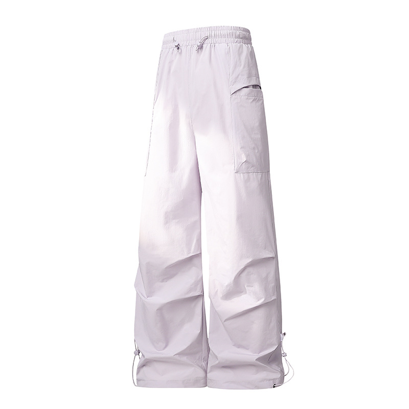 26 New Summer Pink Work Pants for Men and Women, Outdoor Windproof, Waterproof, Lightweight, Ice Silk, Quick-Dry Mountaineering Paratrooper Pants