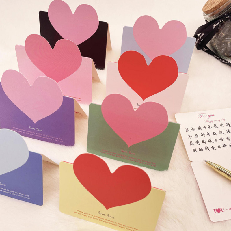 Cross-Border K-Style Creative Universal Love Greeting Card Thanksgiving Blessing Message Card Holiday Birthday Flower Shop Flower Small Gift