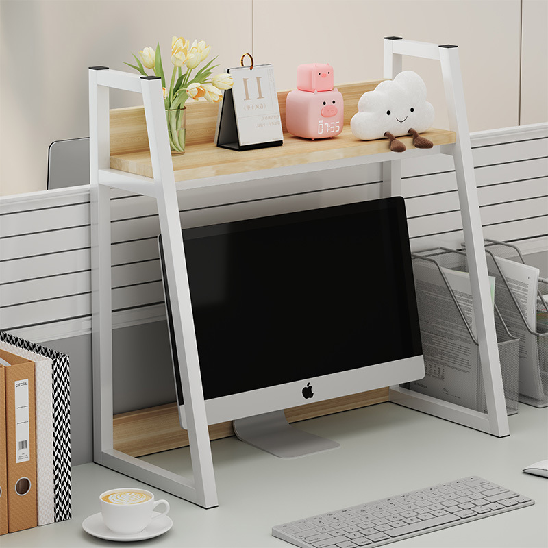 Estante de escritorio de oficina estante de escritorio estante de escritorio estante de almacenamiento de escritorio trapezoidal estante de exhibición multicapa de escritorio de computadora dormitorio