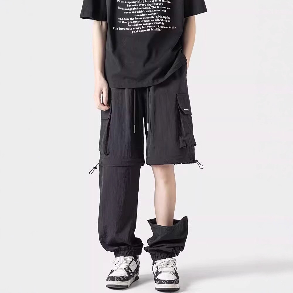 American Paratrooper Assault Pants Detachable Cargo Pants Men's Summer Thin Loose Straight Casual Sports Pants