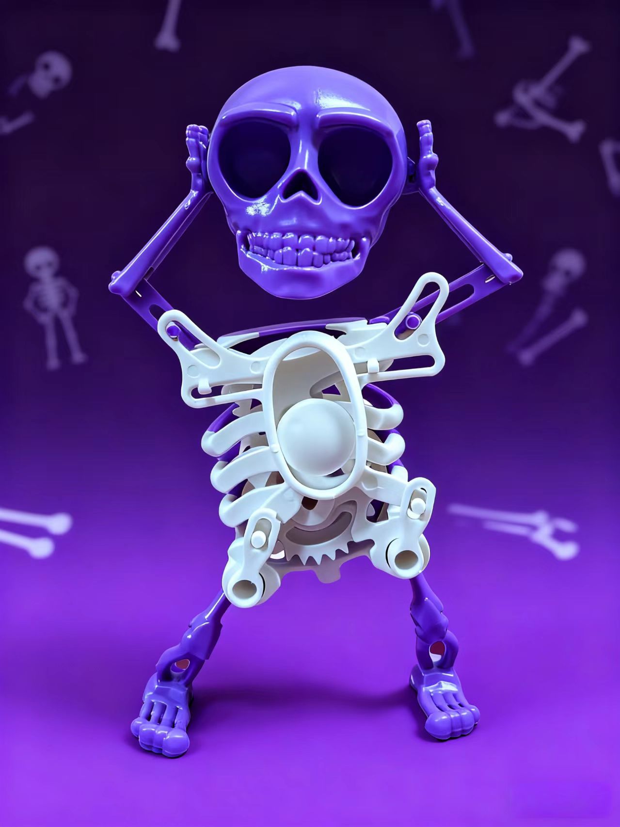 Swing Dancing Skull Head Mechanical String Desprimir Skull Dancing Extrañamente divertido juguete de hechicería