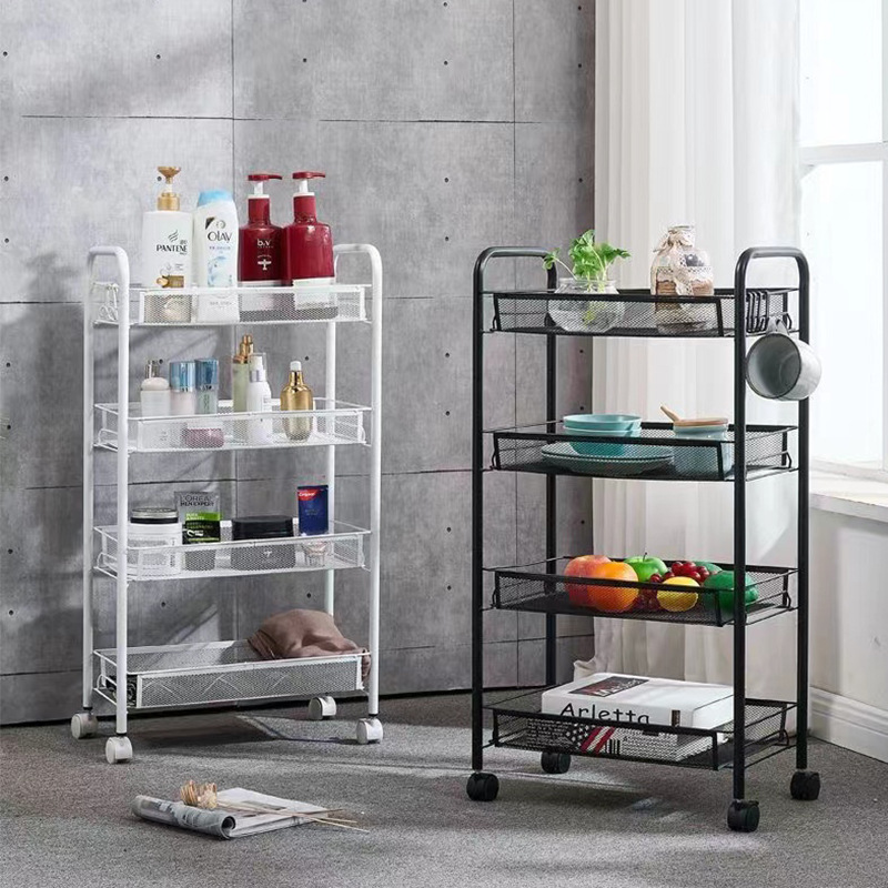 Kitchen cart storage rack household storage shelf freestanding multi-layer storage stand all-in-one vegetable basket