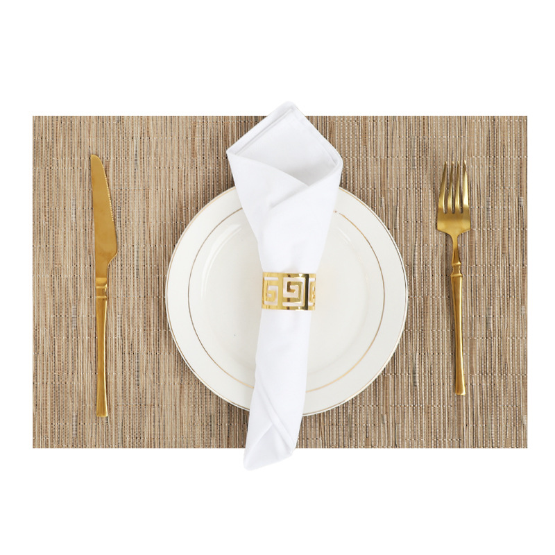 Productos de venta caliente transfronterizos pvc patrón de bambú mantel de Tisling almohadilla de aislamiento térmico de sensación premium mantel de aislamiento impermeable y a prueba de aceite estilo europeo