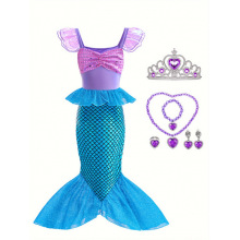 Blue Fairy Tale Mermaid Princess Dress Children s