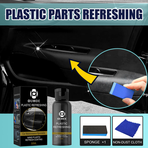 OUHOE汽车塑料翻新剂 清洁仪表板盘内饰防尘上光塑料发白保养修复