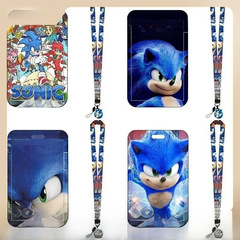 Anime Bus Card Holder ID Card School Meal Card Work Card Cross-border Long Lanyard Sonic the Hedgehog Sonic