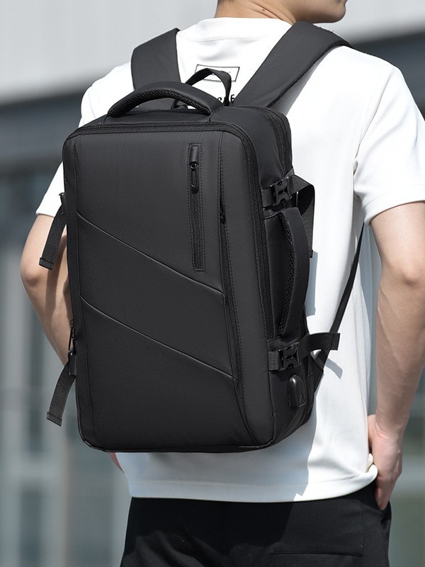 Mochila de negocios para hombres expandible de gran capacidad de viaje de negocios mochila de tela de oxford mochila portátil