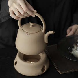 陶瓷提梁壶煮茶壶明火茶炉煤油灯蜡烛温茶底座电陶炉陶泥壶
