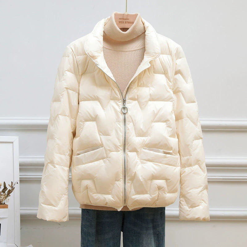 Velvet small down jacket, duck down, for teenagers, western style