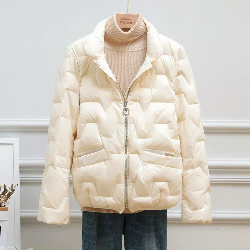  Velvet small down jacket, duck down, for teenagers, western style