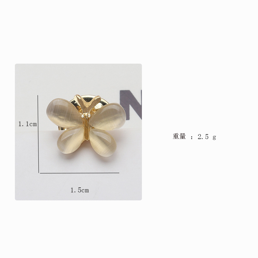 Cute Butterfly Insect Brooch And Scarf Buckle With Ruby Gemstone_voghion.com