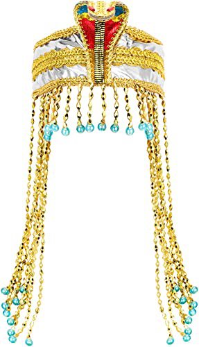 Halloween Cleopatra headwear ropa egipcia de las mujeres accesorios oro con cuentas diadema Faraón