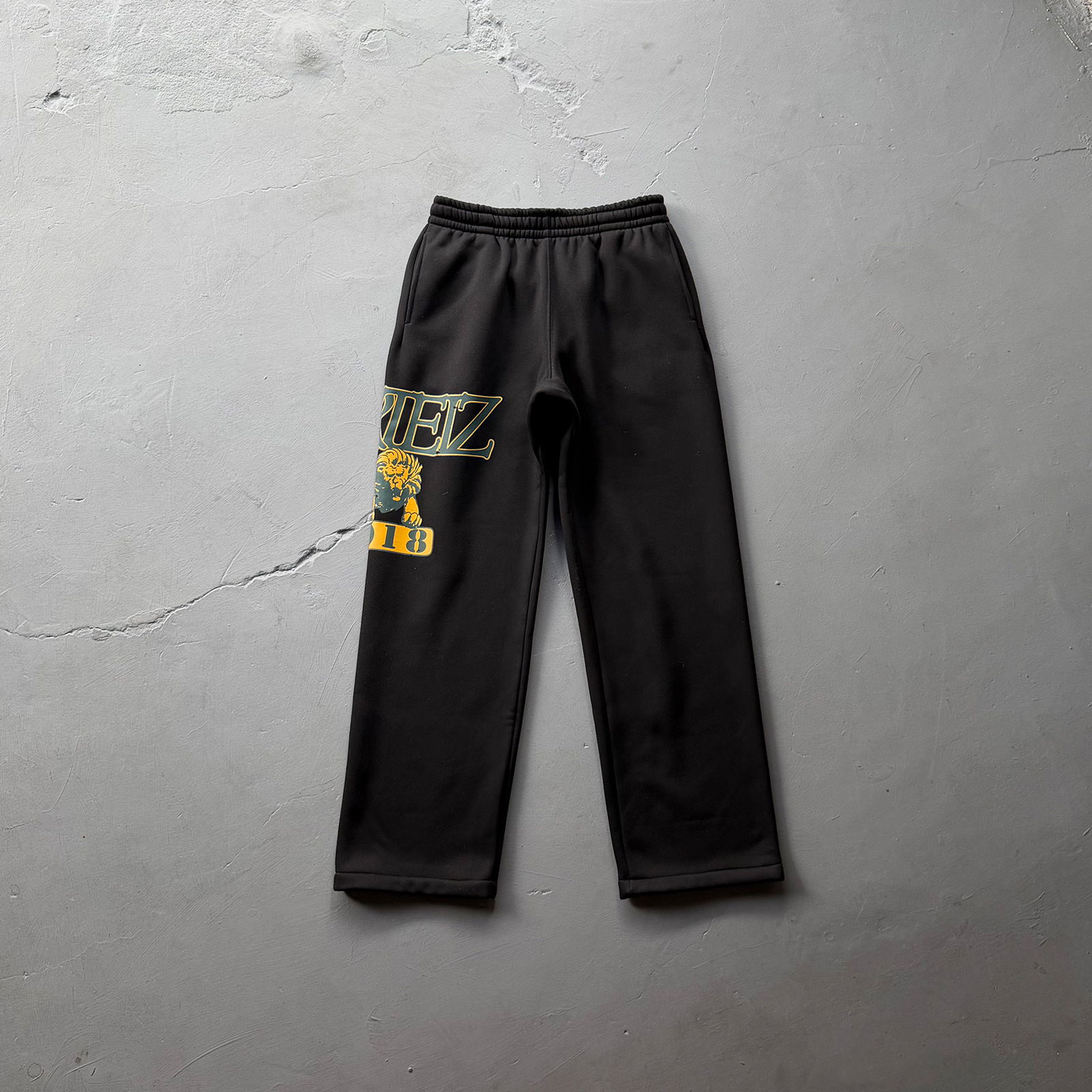 Corteiz Sweatpants Lion Print Black