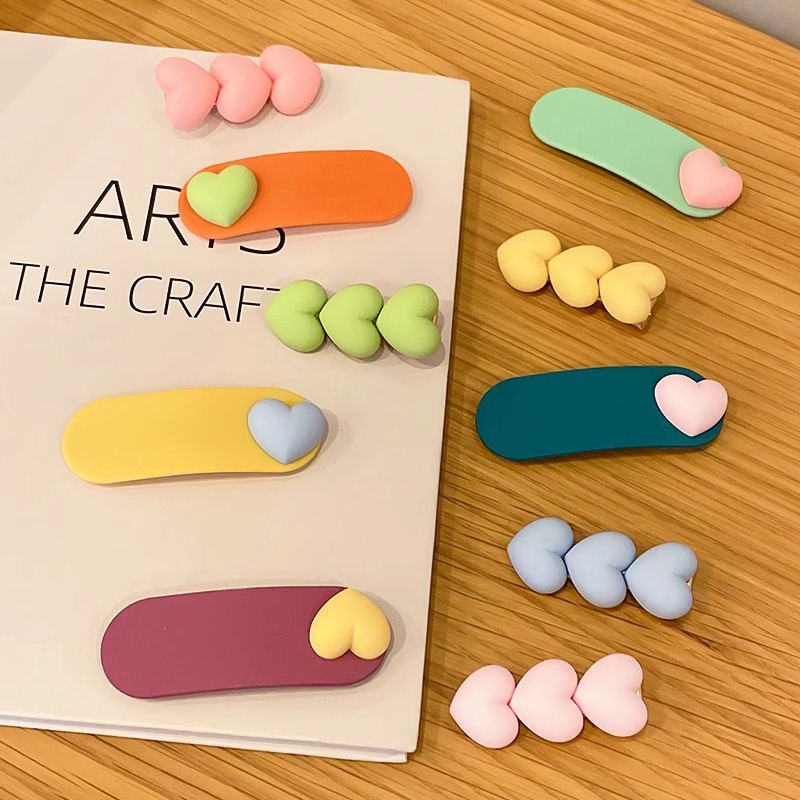 Love star horquilla flequillo lateral femenino horquilla lindo coreano niño cabello roto pequeño clip color bb clip tocado