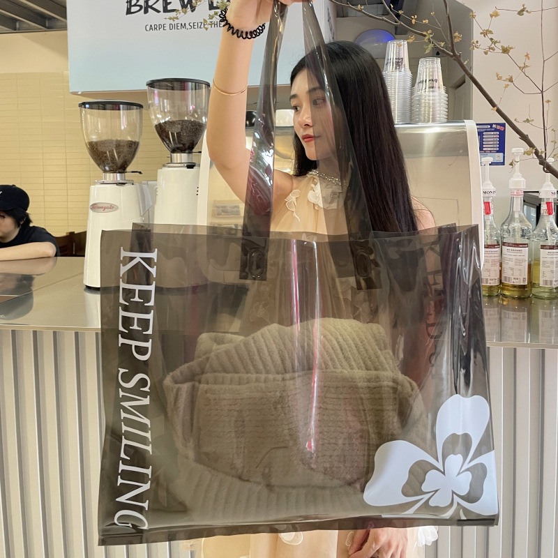 高档加厚38丝服装店衣服用购物手提袋子塑料礼品包装打包批发印刷