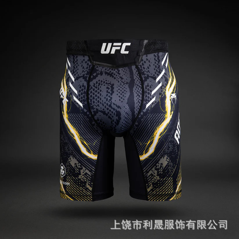 Other UFC Shorts 3D Digital Print Black Yellow