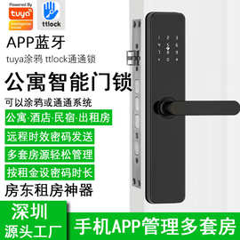 公寓密码锁民宿出租房wifi涂鸦智能防盗门锁app蓝牙TTLOCK通通锁