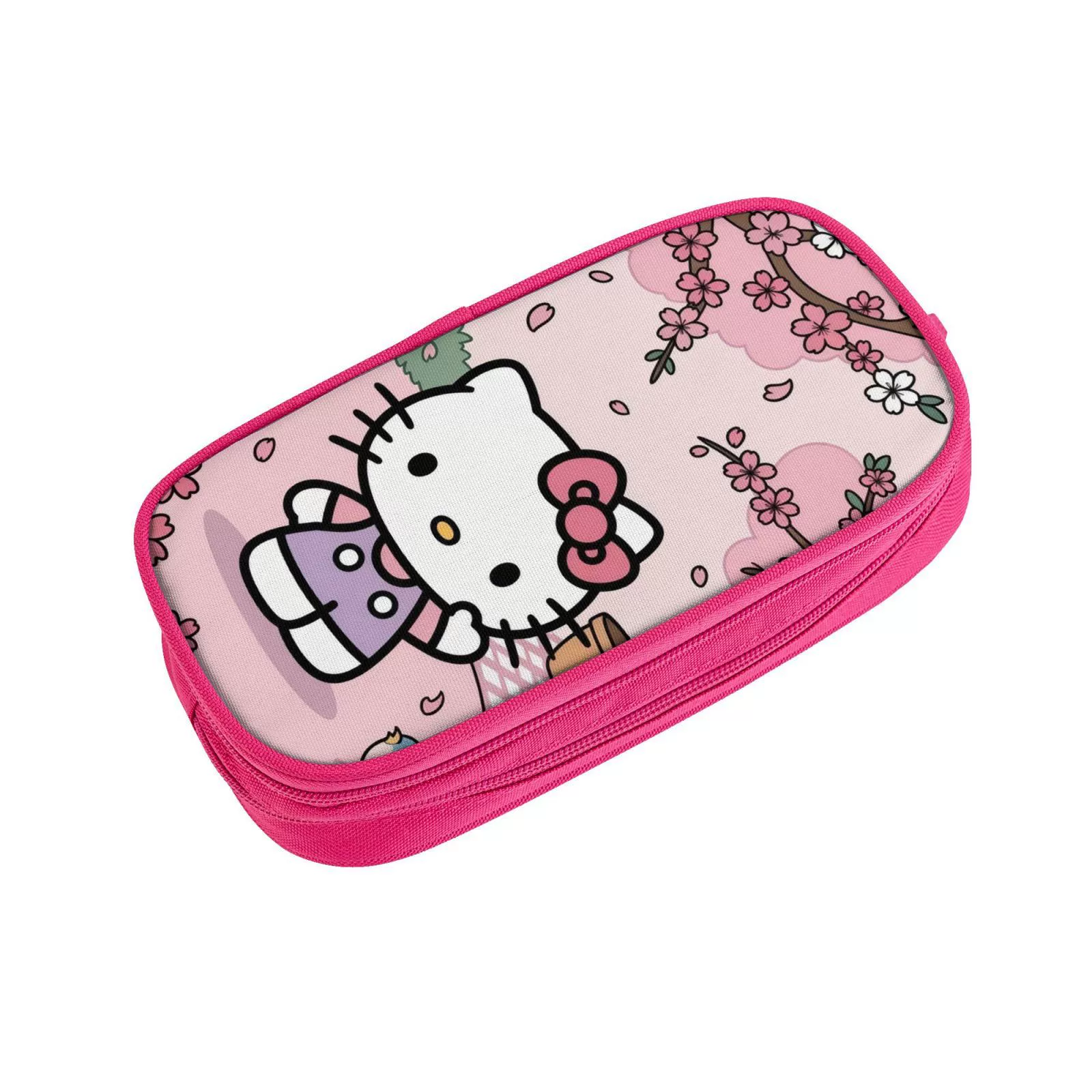 Hello Kitty, фуксия двухслойный мультяшный пенал для начальной школы, новая коллекция, начальная и средняя школа