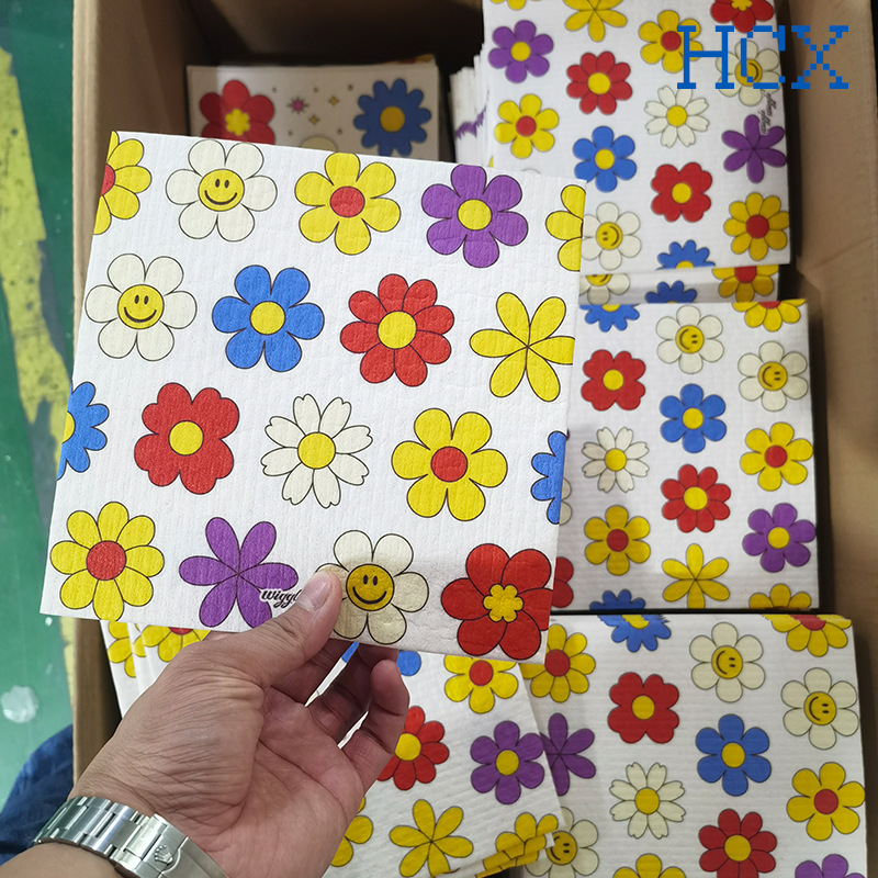 Paño de algodón de pulpa de madera alemán limpio de cocina sin aceite toallas de lavavajillas absorbentes degradables toallas de cepillo de platos al por mayor